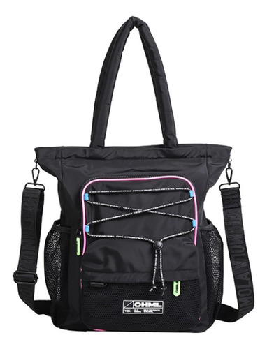 Bolso Tote Universitario Chimola Fs57 C/bolsillos Y Portanot