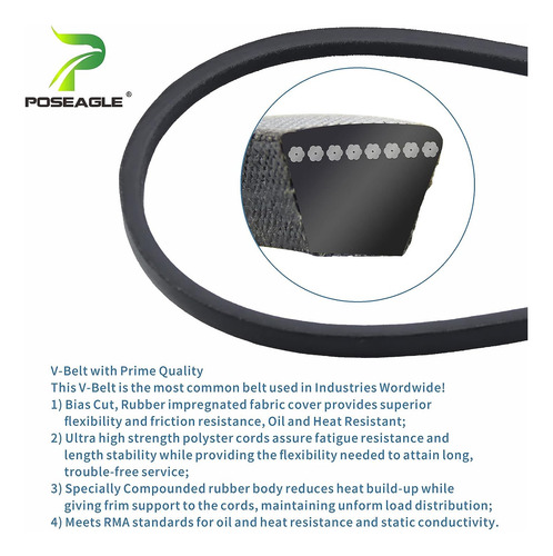 Poseagle 2 Pack 954-05040 V-belt 5/8 X 35 1/4 Reemplaza Mtd