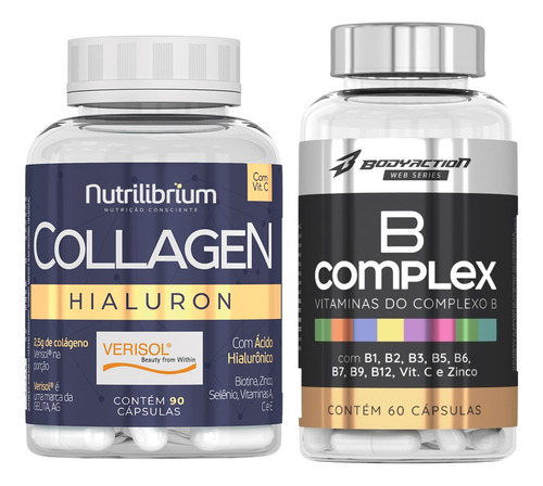 Nutrilibrium Colágeno Verisol Com Ácido Hialurônico + Vitaminas Complexo B Cápsulas Sabor Sem sabor
