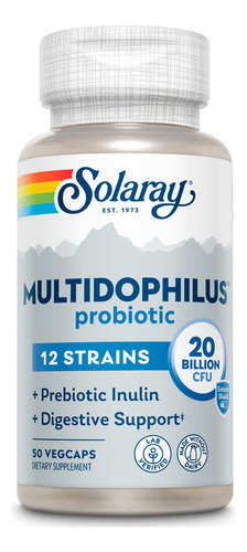 Suplemento Solaray Multidophilus 12 Strain Probiotic 20b Cfu