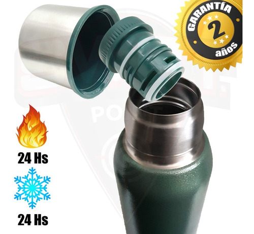 Imagen 2 de 9 de Termo Acero Inoxidable Explorer 750 Ml Pico Cebador + Mate