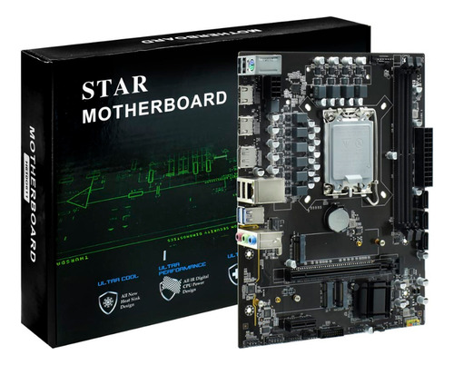 Placa Mae Intel 1700 H610 M.2 2xddr4 Hdmi 12° Geraçao Star