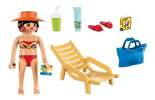 Imagen 2 de 6 de Playmobil 70300 Turista En La Playa Original
