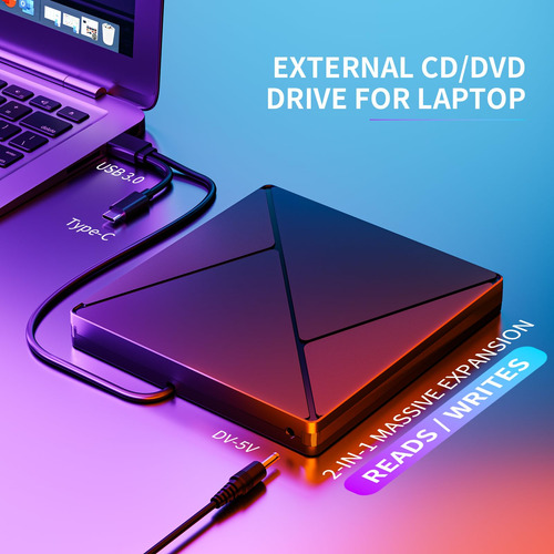 Reproductor De Dvd Unidad De Cd Externa Usb 3.0 Usb C Para O