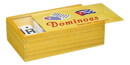 Domino Cubano Doble Nueve Fichas Con Bandera Cubana