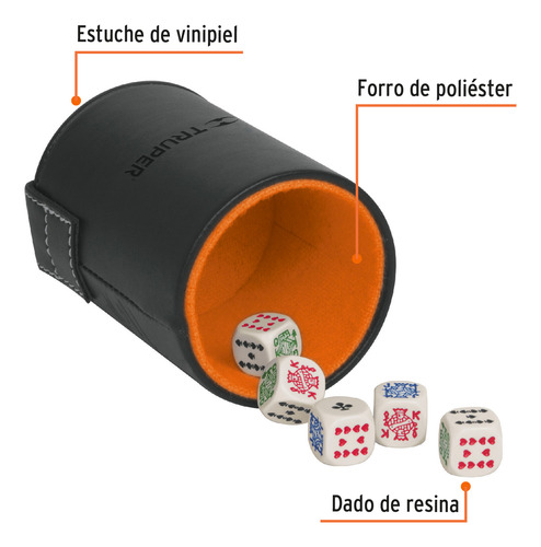 Juegos De Mesa, Domino + Dados + Baraja Española, Truper