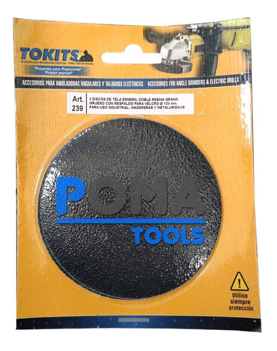 3 Disco Tela Esmeril Ø125mm Lija Chapa Metal Con Velcro Tks