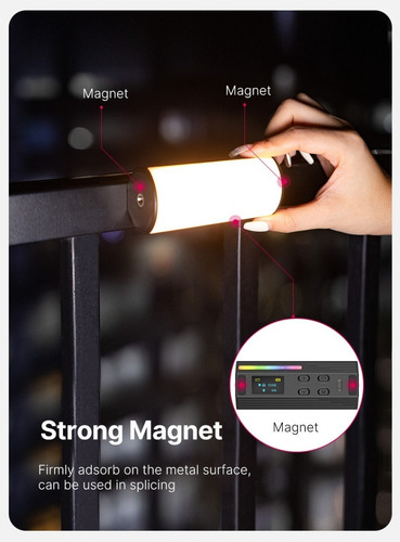 Imagen 10 de 10 de Luz Led Rgb Iluminador Ulanzi I-light Bateria Interna $