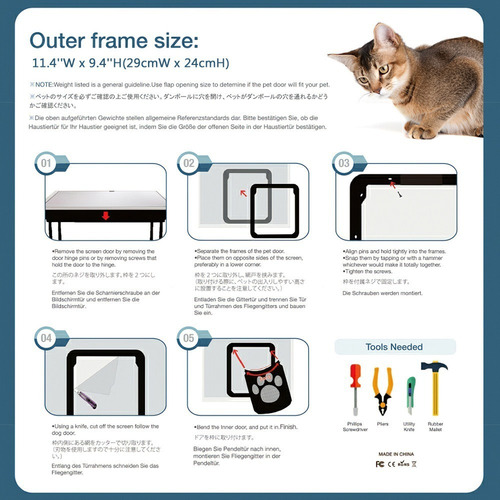 Puerta Mosquitera Para Mascotas Puerta Con Solapa Magnética