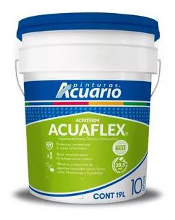 Acuario Acriterm Acuaflex Impermeabilizante 10 Años - 19 Litros Color Blanco