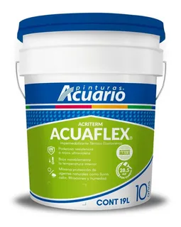 Acuario Acriterm Acuaflex Impermeabilizante 10 Años - 19 Litros Color Blanco