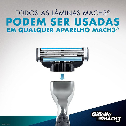 Aparelho De Barbear Masculino Gillette Mach3 Sensitive-acqua