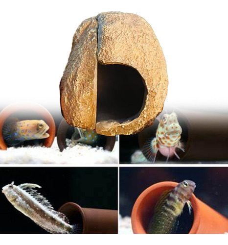 Qj1 Cuevas Acuario Ocultas, Decoración Pecera,