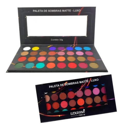 Paleta De Sombras Maquiagem Matte Luxo Ludurana 32 Cores Cor da sombra Multi