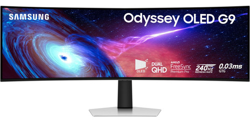 Samsung Monitor Curvo Para Juegos Oled Serie Odyssey G93sc D Silver