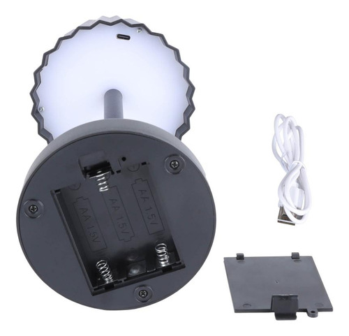 Luminária De Mesa Led Pilha E Usb 3 Tons Lyor Radiance Preta