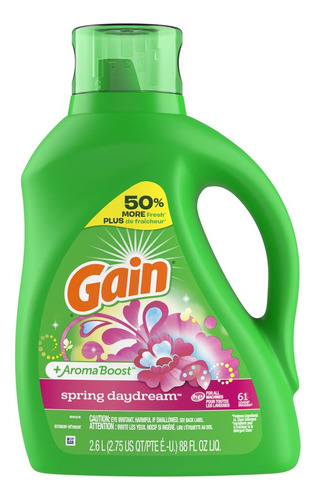 Gain + Aroma Boost Detergente Liquido Para Ropa, Aroma Sprin