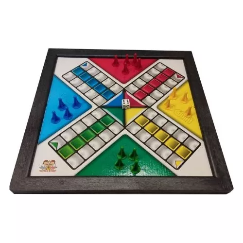 Kit 3 em 1 Damas Ludo e Trilha Jogos Classicos de Tabuleiro em