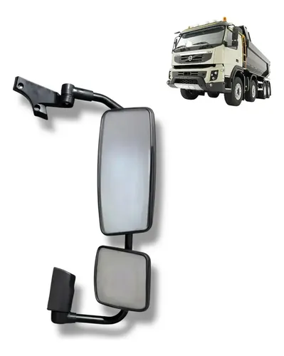 Retrovisor completo com braço de fixação e caminhão Volvo FMX basculante