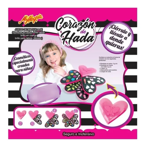 Juego Set De Maquillaje Corazon De Hada Mi Alegría Juego Set De Maquillaje Corazon De Hada Mi Alegría