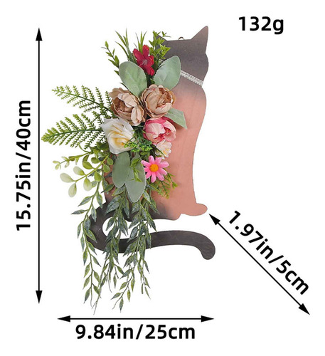 Platos De Madera Artificiales Con Forma De Gato Y Flores Art