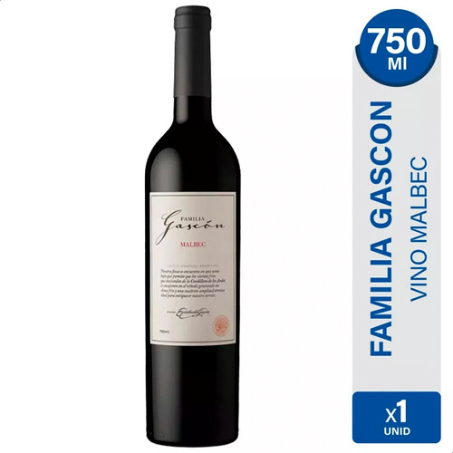 Vino Familia Gascon Malbec Tinto - 01mercado