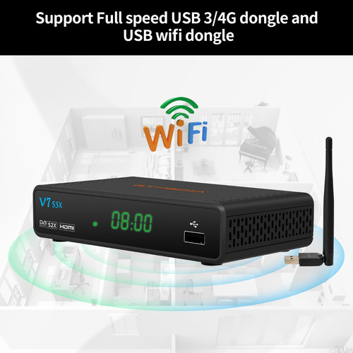 Receptor Satélite Decodificador Tv Banda C Ku Dvb-s/s2/s2x
