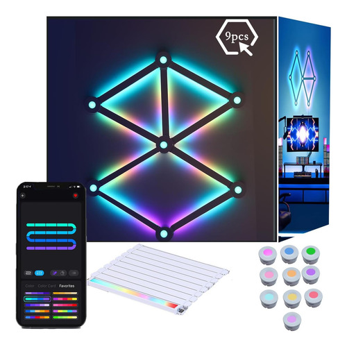 Líneas De Luz De Pared Hedcinlt Rgb, Luces Led De Juegos Int