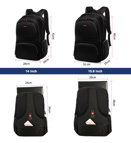 Mochila Tigernu Ejecutiva Para Notebook Negro T-b3140