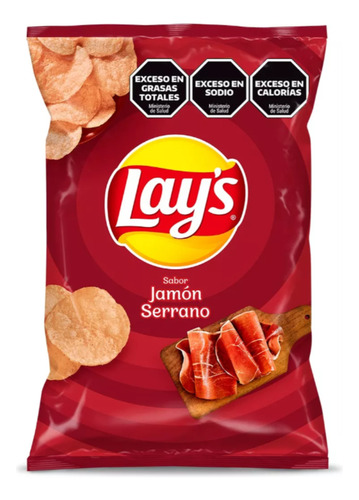 Papas Fritas Lays Jamon Serrano X 77 Gr Cumpleaños Picadas