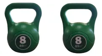 Comprar 2 Pesas Rusas Bsfit Kettlebell Plastica 8k Fitness Mancuerna Color Verde