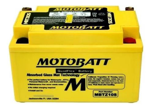 Bateria De Moto Cb 650f Em Diante 8,6a - Motobatt