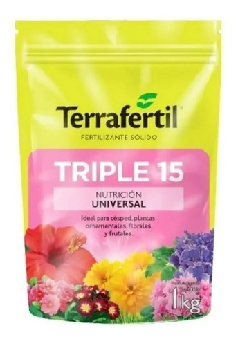 Imagen 1 de 2 de Fertilizante Triple 15 3kg Equilibrado Granulado Terrafertil