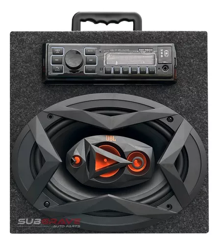 Caixa Bob Residencial 6x9 Jbl Subgrave Fm Usb Bluetooth Car