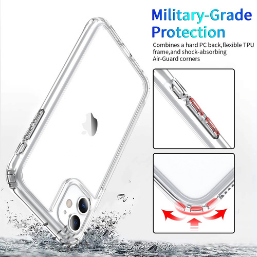 Imagen 8 de 9 de Funda Case Antishock iPhone Acrigel 2 En 1 + Mica Ct 21d 11h