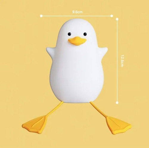 Lámpara De Pato Recargable Luz Nocturna Infantil Blanco