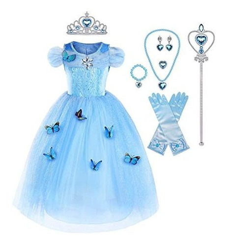 Disfraz Talla (5|6 Años) Para Niñas De Princesa