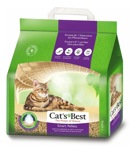 Pack 2 Arenas Ecologicas Catsbest Smart Pellet 2.5 Kg Gatos