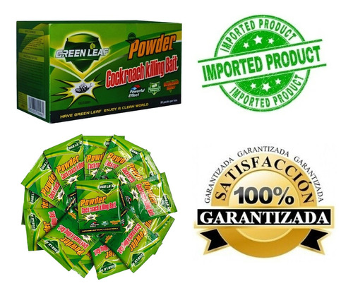 Chiripas Cucarachas Polvo Green 25 Sobres 1/2 Caja Original