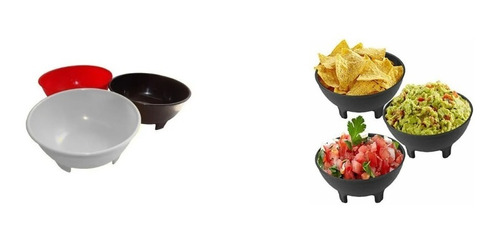 Dip Molcajete Plástico Cazuela Plástica 10 Cm Ideal Salsas