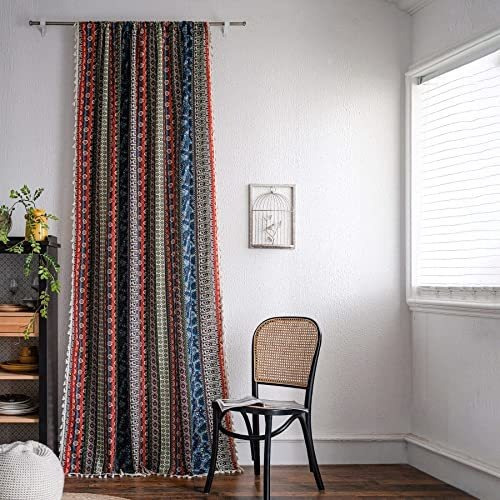 Vogol Farmhouse Boho - Cortinas Para Ventana Con Borlas A Ra