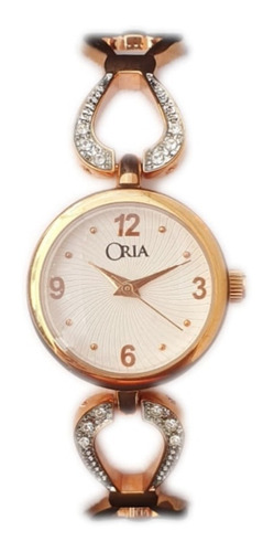 Reloj Analógico Oria Classic Diamond Golden Para Mujer