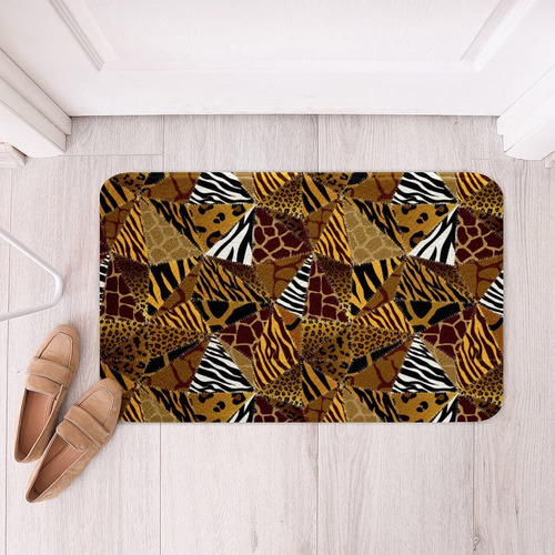 Alfombra Baño Piel Animal Estampado Leopardo 20 X 32  Para