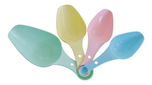 Cucharas Medidoras Dosificadoras Set X 4 Plastico Carol Soft