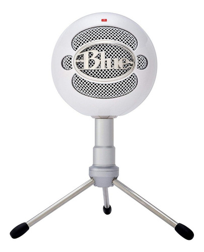 Microfone Blue Snowball Ice Condensador Cardioide cor branco