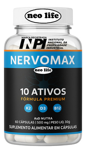 2 Nervomax 60 Caps Original - Envio Rápido - Loja Oficial Chega Amanha