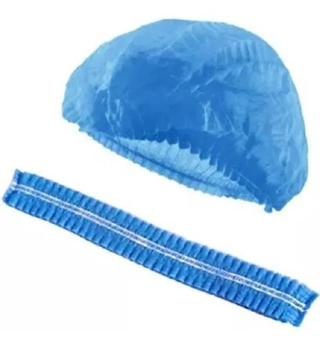 Gorro Plisado Ambiderm, 100 Piezas, Color Azul