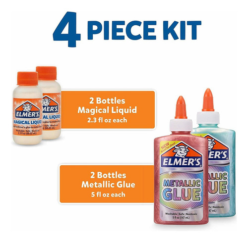 Elmer's Kit Limo Metálico | 4 Piezas