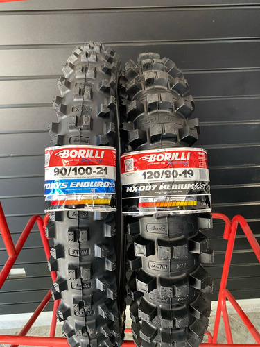 Par Pneu 7days Soft Borilli 90/100-21 + 120/90-19 Mx 007