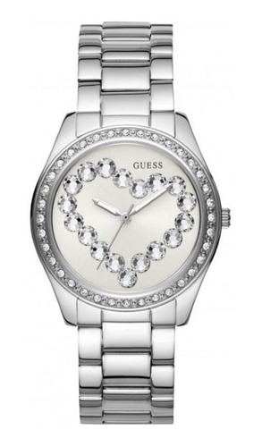 Reloj Guess Dama Acero Corazón De Cristal W1061l1